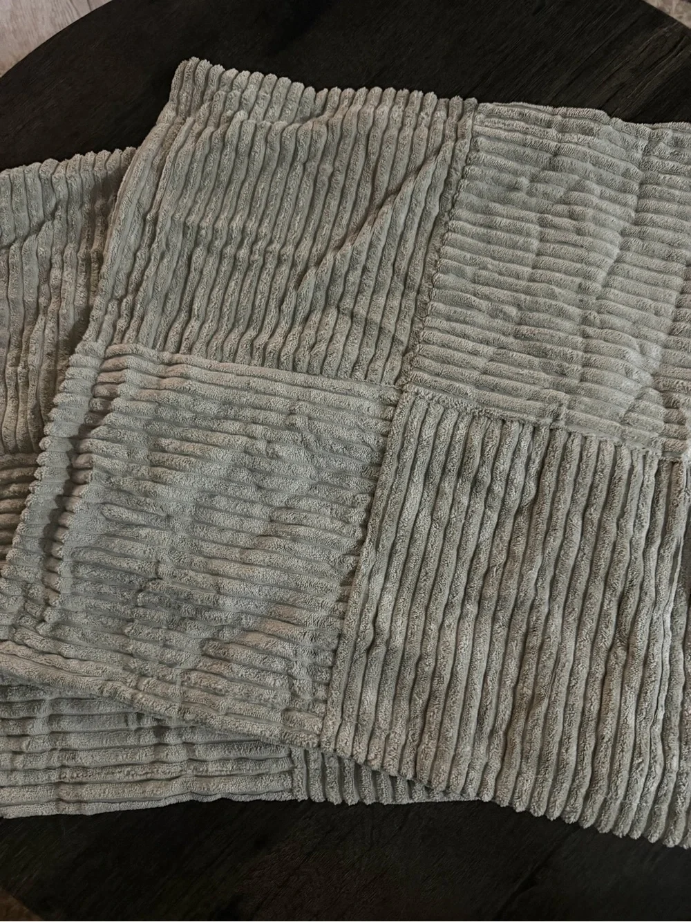 Ribbed Throw Pillow Covers - Grey